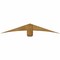 Ekena Millwork Bellingham Rough Sawn Timber Gable Bracket, Western Red Cedar, 60"W x 10"H x 4"D x 6"F, 4/12 Pitch GBW060X10X0406BEL00RWR - alternate 1